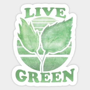 Live Green Love Plants Sticker